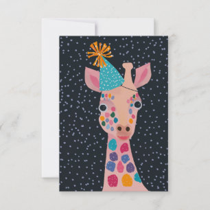 Party Animal Giraffe Notecard