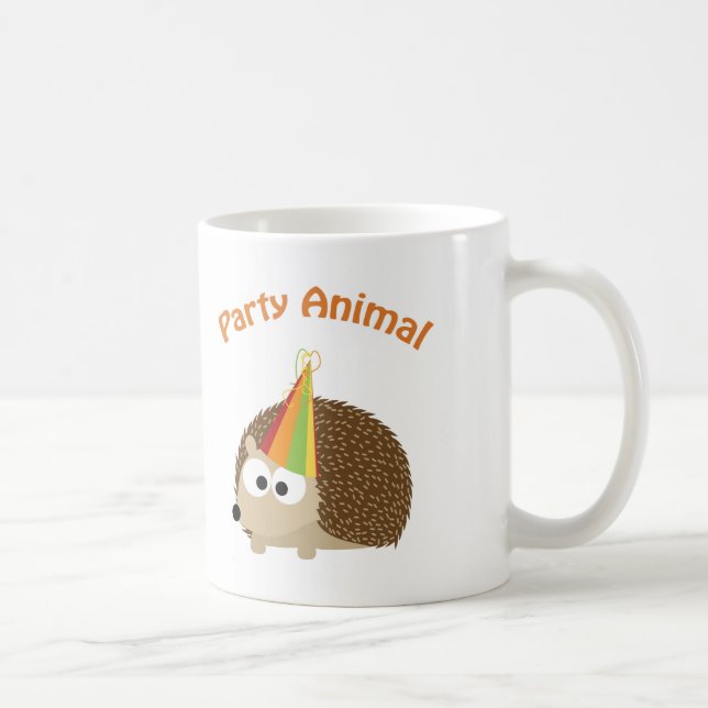 Party Animal! Hedgehog Coffee Mug (Right)