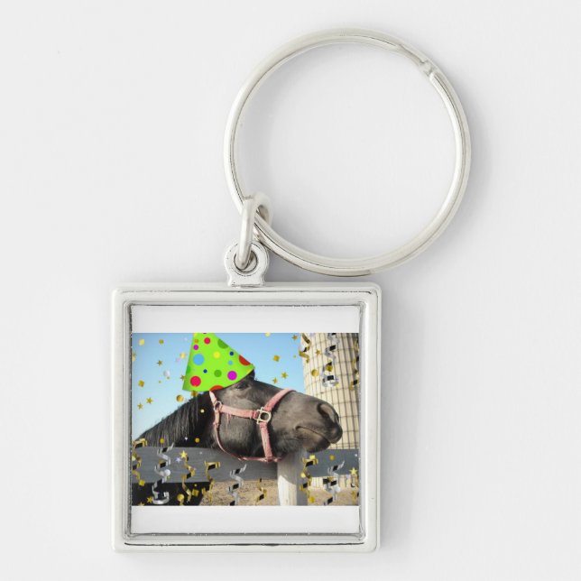 Party Animal Horse Key Ring (Front)