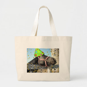 Party Animal Horse Large Tote Bag
