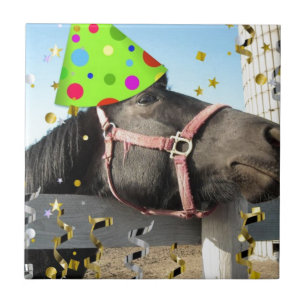 Party Animal Horse Tile