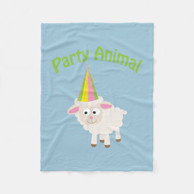 Party Animal! Lamb Fleece Blanket (Front)