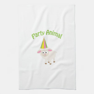 Party Animal Lamb Tea Towel