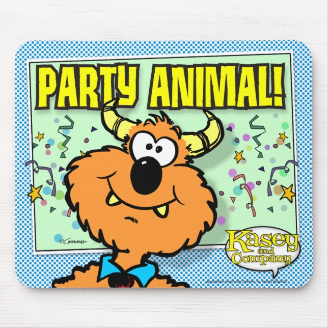 Party Animal Mouse Mat (Front)