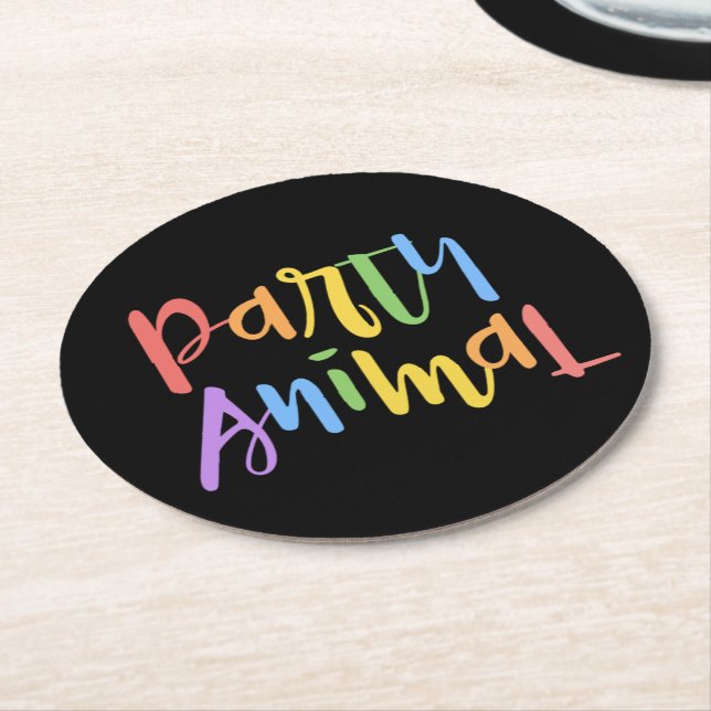 Party Animal Paper Coasters (Angled)