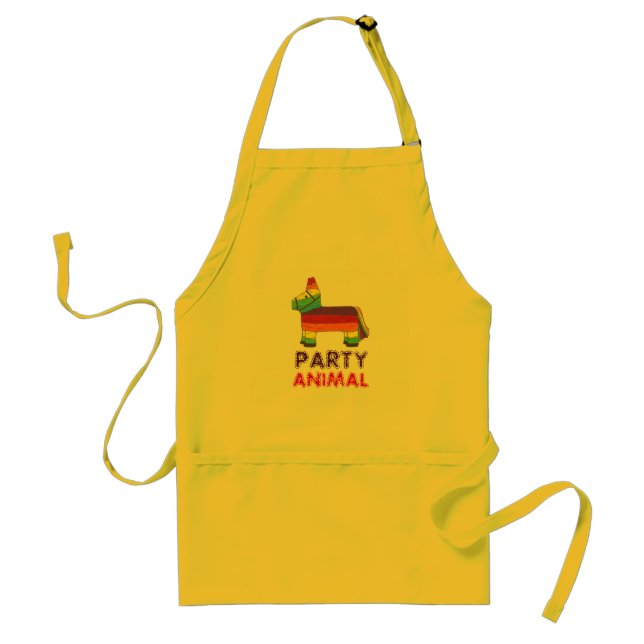 PARTY ANIMAL Rainbow Donkey Piñata Birthday Fiesta Standard Apron (Front)