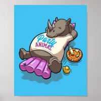 Party Animal Rhino Inflatable Mattress Cartoon