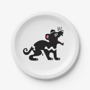 Party animal! -Tasmanian DEVIl - Endangered animal Paper Plate