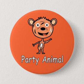 Party Animal Tiger 7.5 Cm Round Badge
