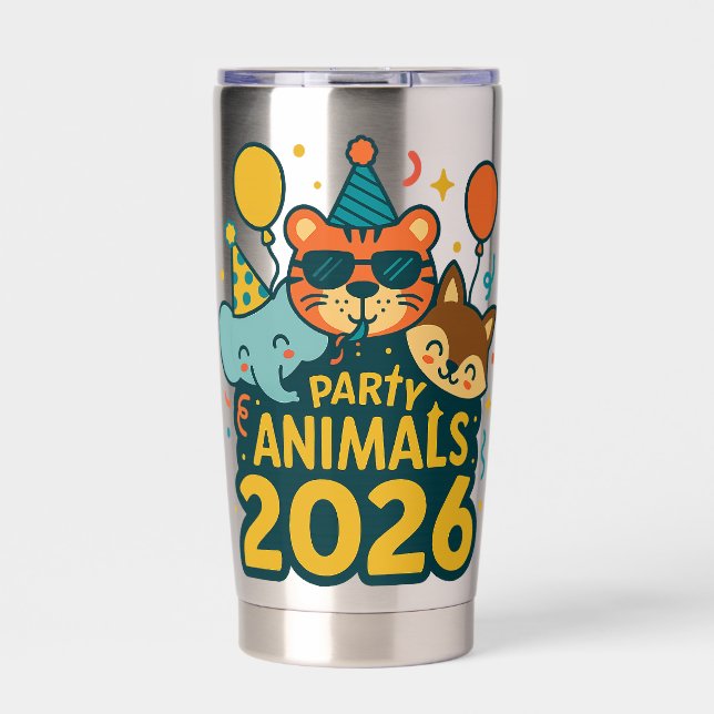Party Animals 2026 Insulated Tumbler (Front)