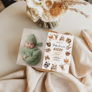Party Animals 2nd Birthday   Cute Jungle Animal Invitation