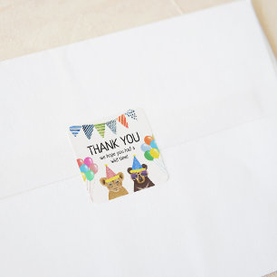 Party Animals 2nd Birthday    Square Sticker