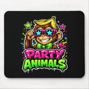 Party animals baseball jersey funny monkey vibrant mouse mat