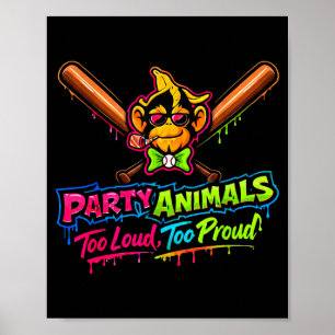 Party animals baseball jersey  poster