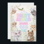 Party Animals Birthday Invitation | Rainbow Safari<br><div class="desc">Calling all little party animals!
This adorable Party Animals Birthday Invitation features sweet safari friends — zebra,  giraffe,  monkey,  lion,  elephant,  and bear — all dressed up in party hats and surrounded by confetti and greenery. The colorful rainbow title adds a playful touch perfect for toddlers and young kids.</div>