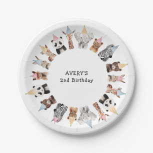 Party Animals Birthday Paper Plate