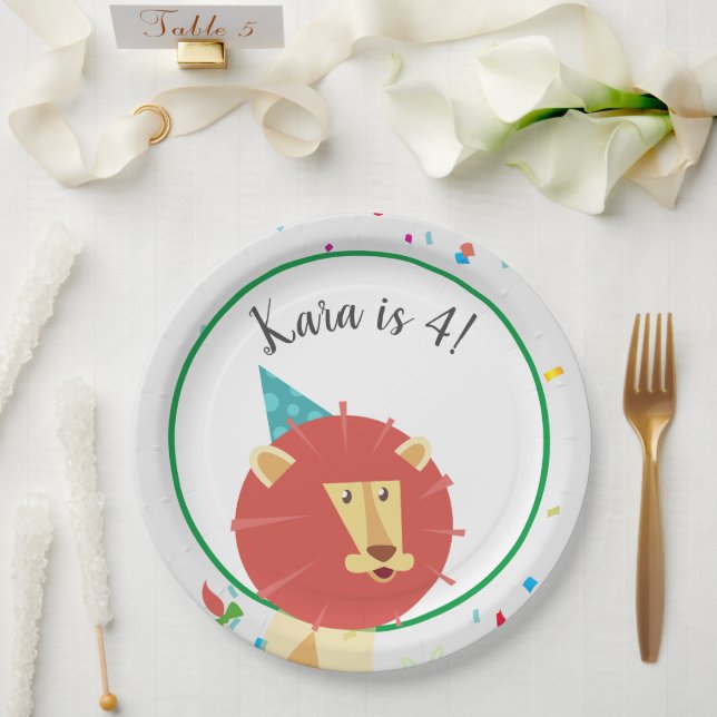 Party Animals Birthday  Paper Plate (Wedding)