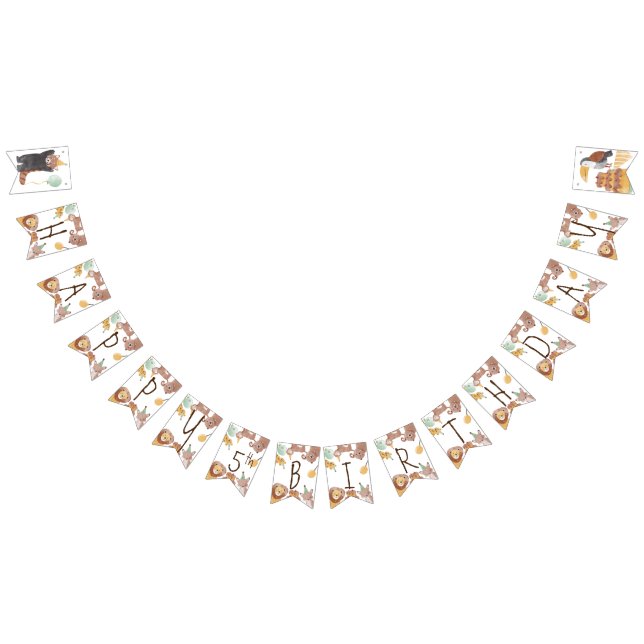 Party animals birthday party  bunting  (All)