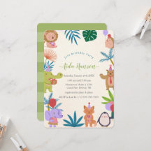 Party Animals Birthday Party Invitation