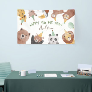 Party animals birthday party personalized banner