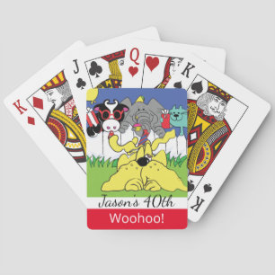 Party Animals Birthday Playing Cards