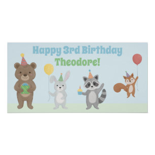 Party Animals Birthday Poster