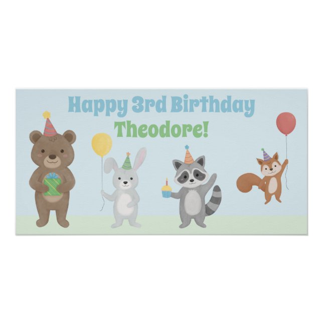 Party Animals Birthday Poster (Front)
