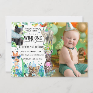 party animals Birthday Safari Invitation