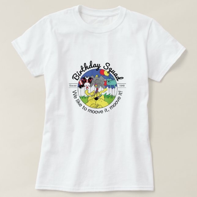 Party Animals Birthday Squad T-Shirt (Design Front)