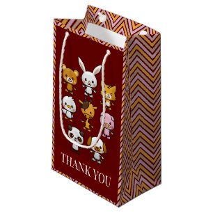 Party Animals, Chevron Thank You Favor Bag