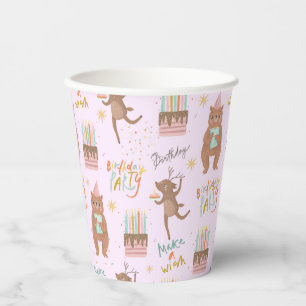 Party Animals Colourful Kids Birthday Party Paper Cups