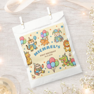Party Animals First Birthday Party Whimsical ZOO Favour Bags
