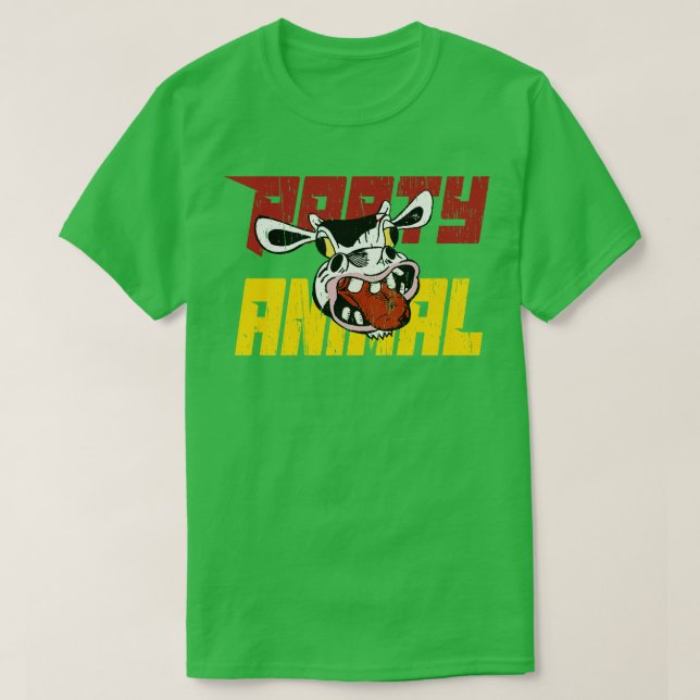 Party Animals funny cow T-Shirt (Design Front)