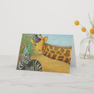 Party Animals: Giraffe/Zebra Card A5