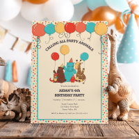 Party Animals Hippo, Giraffe, Bear Birthday Party