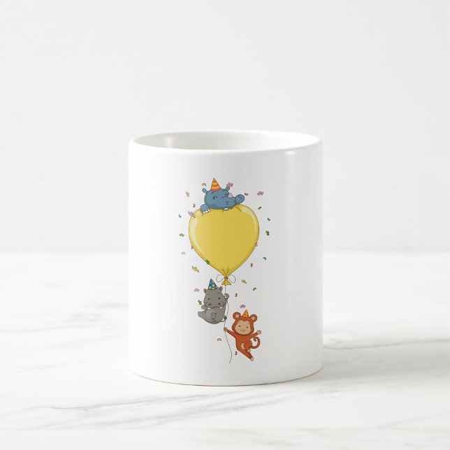 Party Animals Holding A Balloon Coffee Mug (Creator Uploaded)