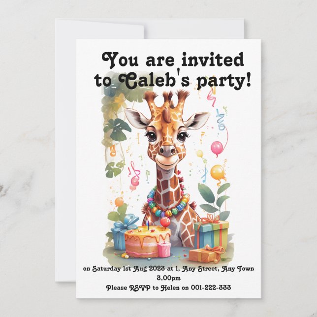Party Animals Invitation (Front)