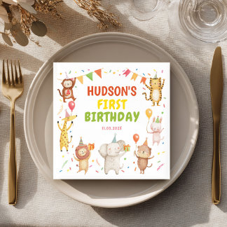 Party Animals Kids Birthday Party Napkins