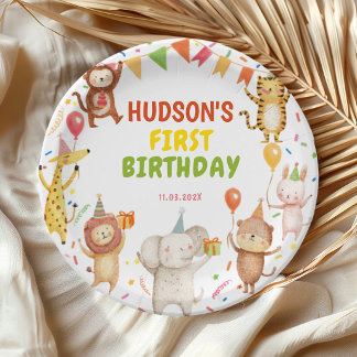 Party Animals Kids Birthday Party Paper Plates
