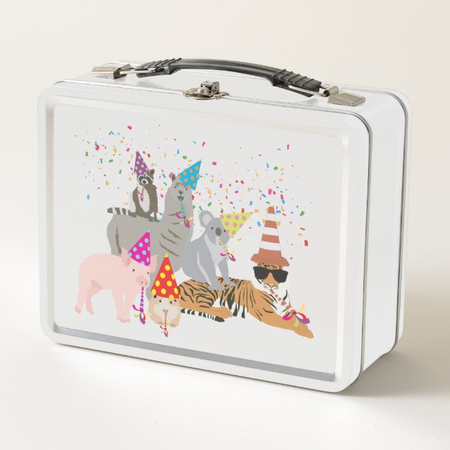 Party Animals Metal Lunch Box (Front)