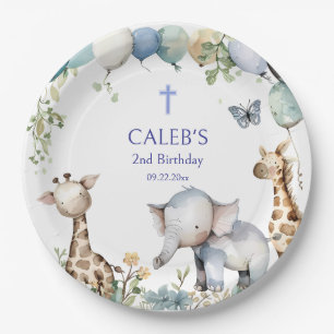 Party Animals Orthodox Children's Birthday Party Paper Plate