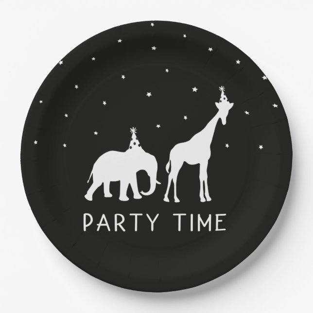 Party Animals Paper Plate (Front)