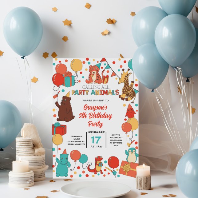 Party Animals Personalised Children's Birthday (Creator Uploaded)