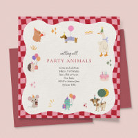 Party Animals Retro Minimalist Birthday