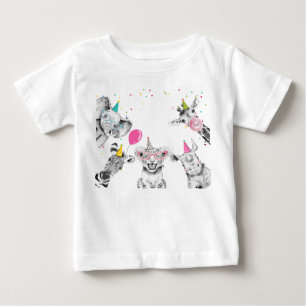 Party Animals Safari Birthday Party Girl Birthday  Baby T-Shirt