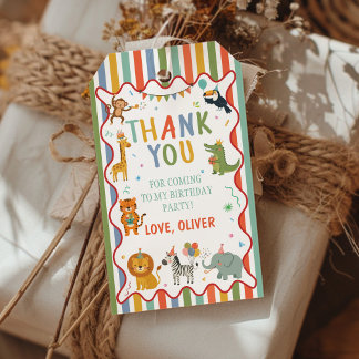 Party Animals Safari Birthday Party Thank You Gift Tags
