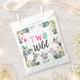 Party Animals Safari Girl Two Wild Second Birthday Favour Bags