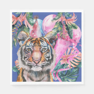 Party Animals Safari Jungle Wild One Birthday Napkin