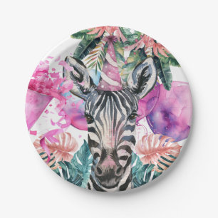 Party Animals Safari Jungle Wild One Birthday Paper Plate