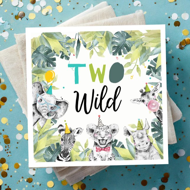 Party Animals Safari Two Wild Boy Birthday Party Napkin (Creator Uploaded)